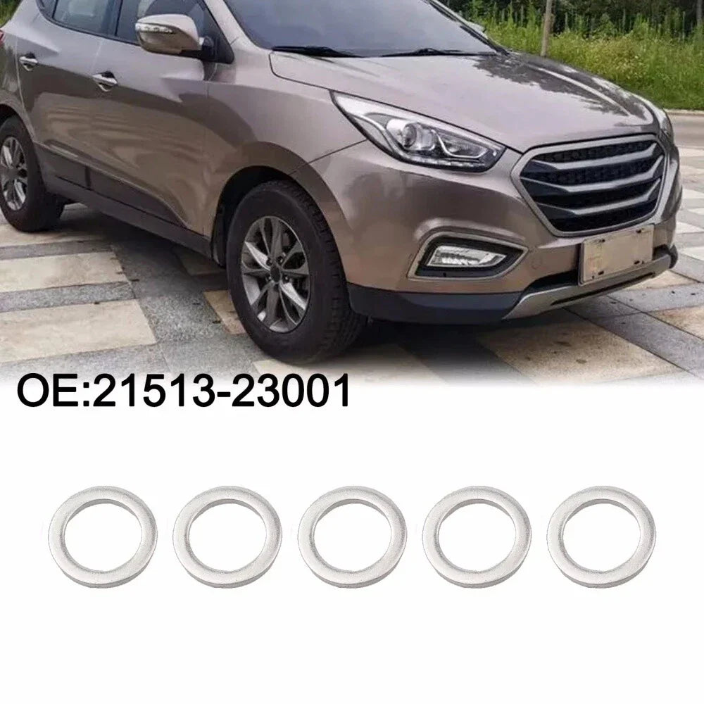 5 Pcs Engine Oil Drain Plug Gaskets for Hyundai Accent, Veloster, Kia (2011-2023)