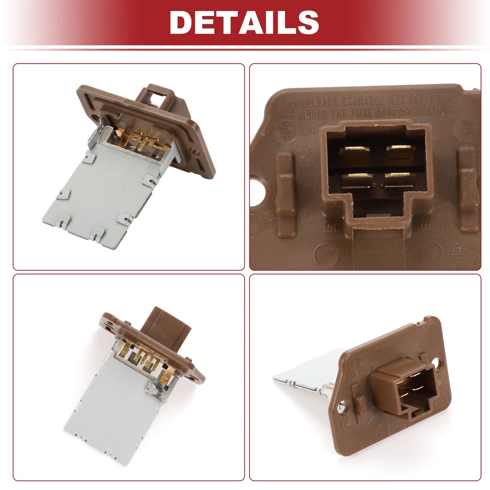 HVAC Blower Motor Resistor No.9703508000 for Kia Soul (2009–2013)