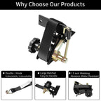 Ladder Rack Ratchet Straps w/ J-Hook 1.5"W x 7.5'L for Square Tube Mount