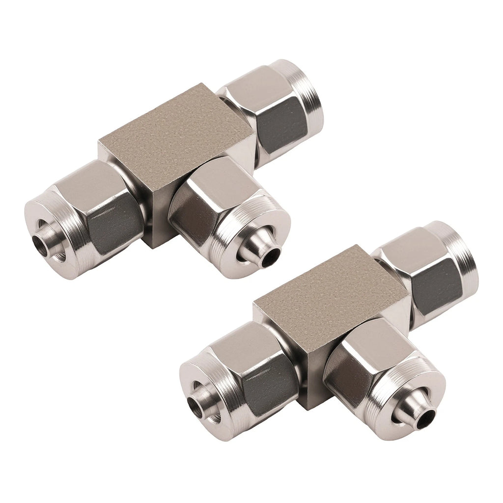3 Way Stainless Steel Tee Pneumatic Air Pipe Quick Fitting Connector