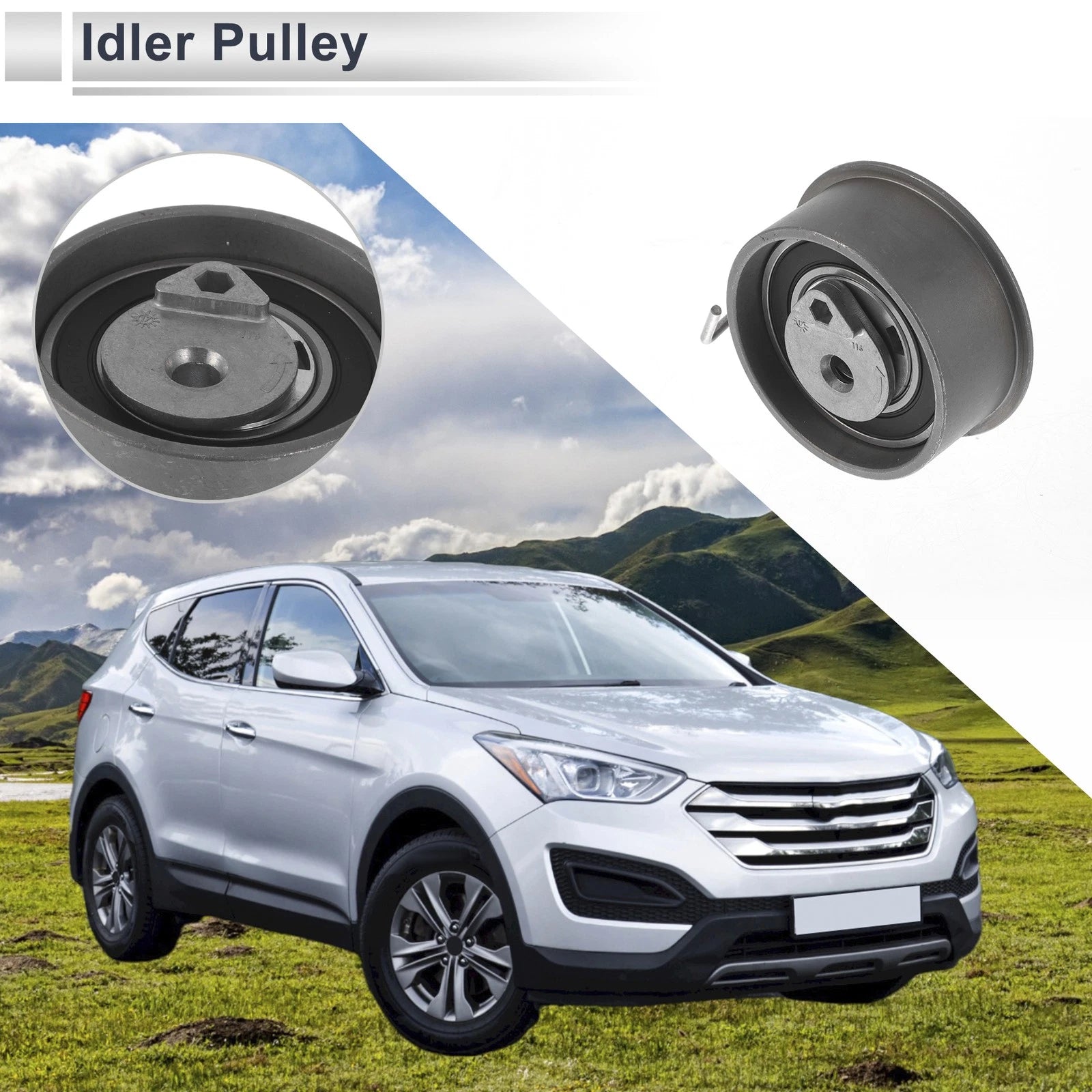 Drive Belt Idler Pulley for Hyundai Tucson (2005–2009) No. 2441023050