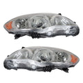Set of 2 Projector Headlights Chrome for Toyota Corolla (2011–2013)