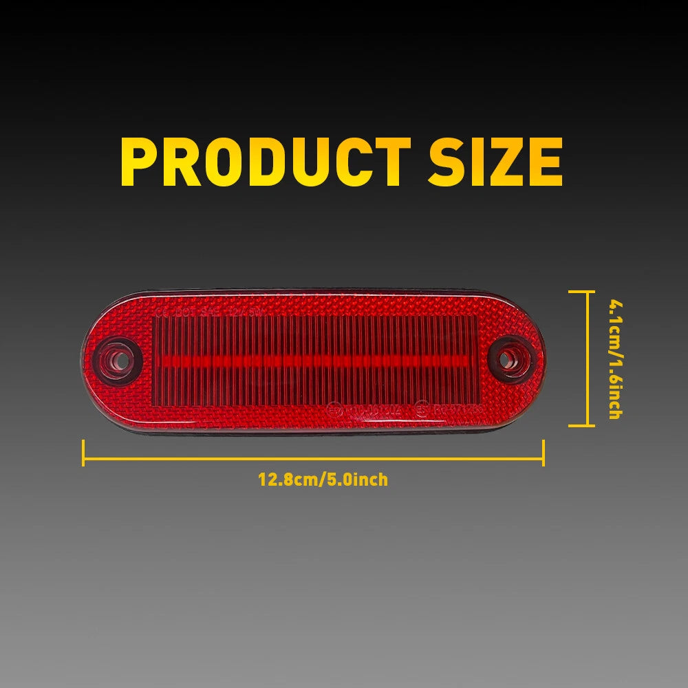 2X Red LED Rear Bumper Side Marker Lights for Toyota RAV4 (1996–2000)