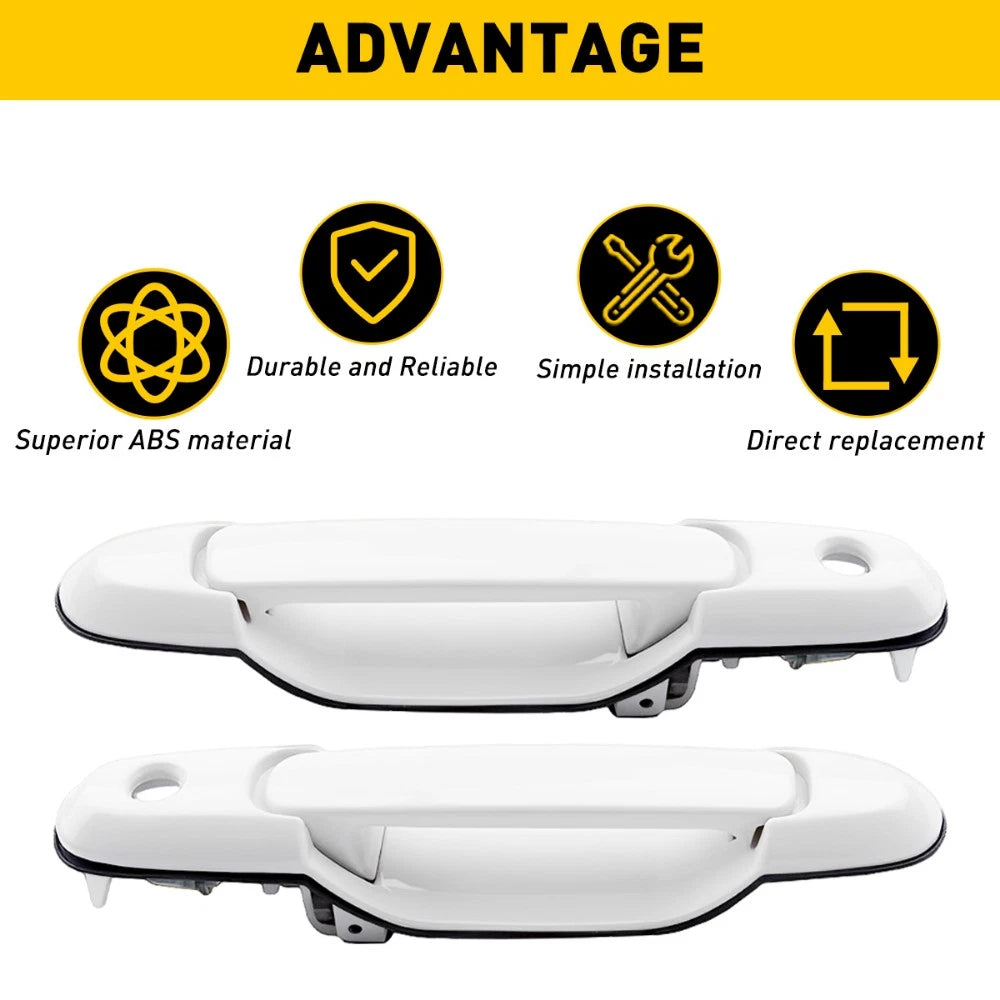 Exterior Door Handle Set for Toyota Sienna (1998–2003) - White