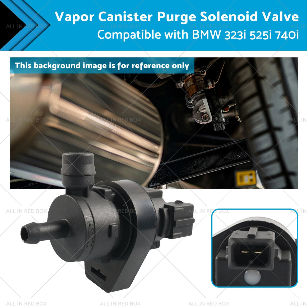 Vapor Canister Purge Solenoid Valve for BMW 323i 525i 740i (1998–2006) 13901433603