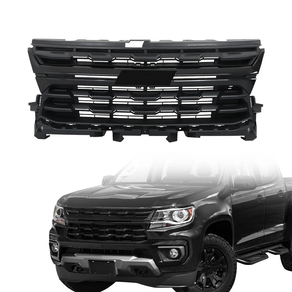 Front Grille Assembly Kit for Chevrolet Colorado (2021–2022) Glossy Black