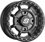 Set of 4 Rift Wheels 14x7 4/137 5+2 +10mm Black Satin for Sedona ATV/UTV (2010–2023)