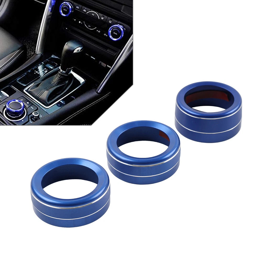 Set of 2 Climate Control Knob Ring Covers for Mazda 3 (2014–2018) CX-5 (2016–2019)