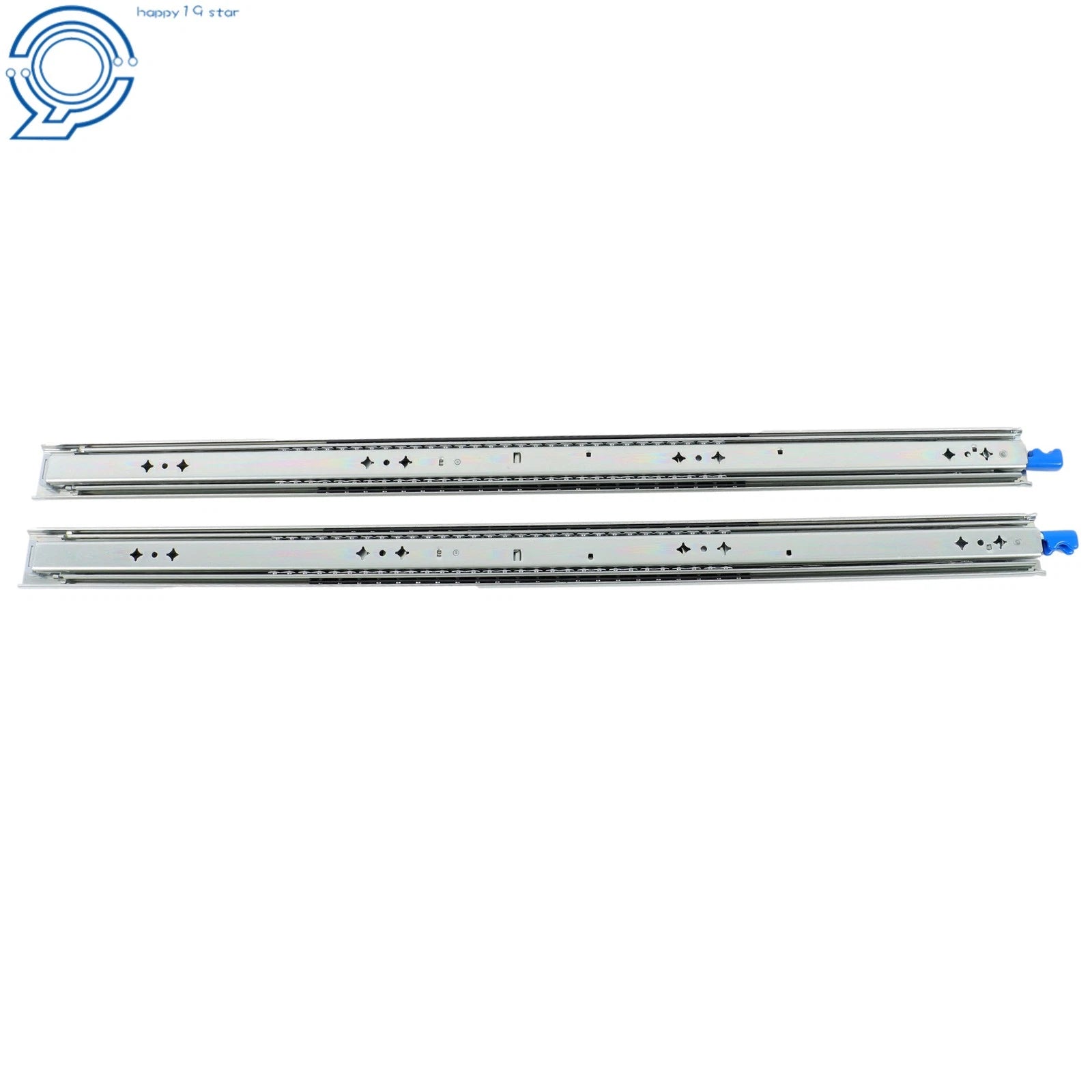 Set of 2 Locking Drawer Slides for Cabinets (34")