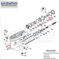 Lower Unit Gearcase Shaft Seal Kit for Yamaha 40HP 45HP 50HP (4-Stroke)