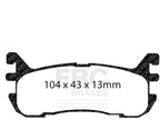 Rear Brake Pad Set for Mazda Miata (1994–1997, 1999–2005) GM336DF