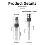 1/4in Hex Shank to Square Socket Converter Extension Bar for Drill Bits