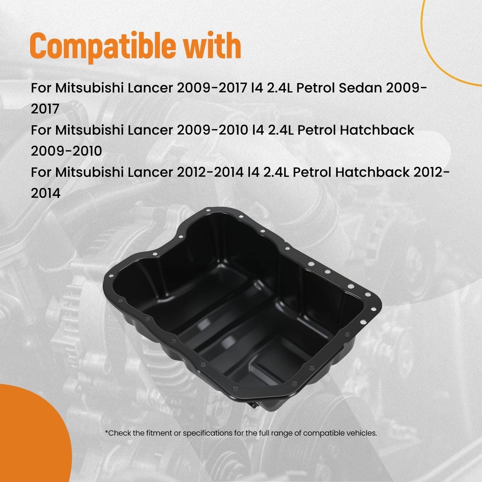Lower Oil Pan for Mitsubishi Outlander Sport 2.0L (2012–2017) Steel Pan