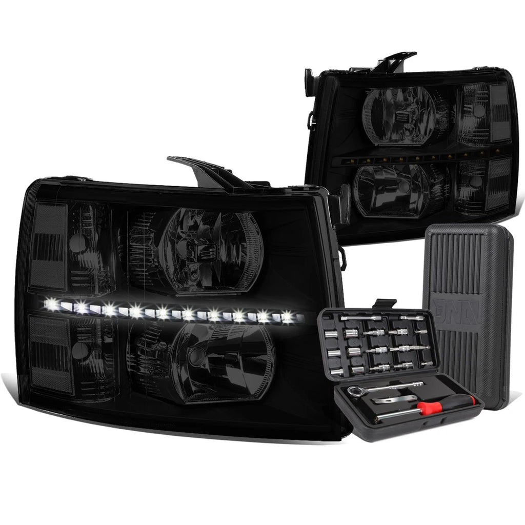 LED DRL Bar Side Headlights for Chevy Silverado (2007–2014)