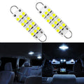 2x Super Bright 6000K White Festoon LED Cargo Dome Bulbs for 44mm Rigid Loop (2017–2025)