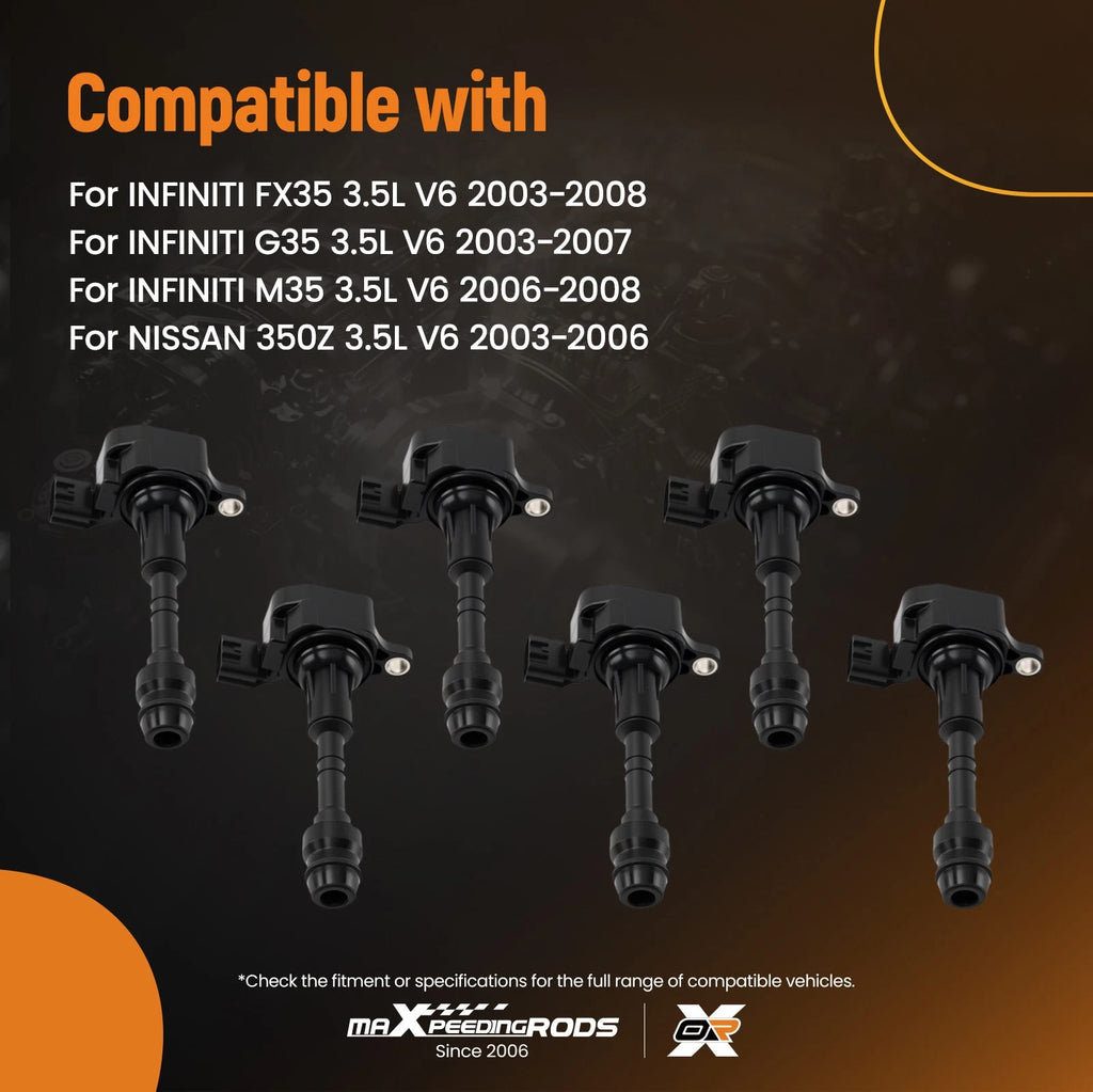 Aluminum Valve Cover Set & Coils for Nissan 350Z Infiniti G35 (2003–2006)