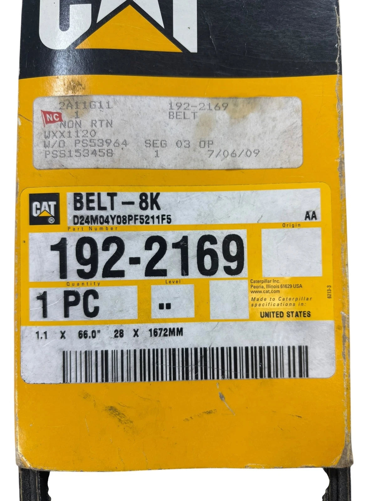 Serpentine Belt for Caterpillar CAT 192-2169