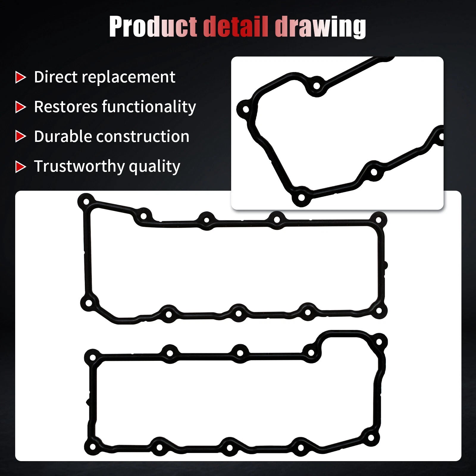 Valve Cover Gasket with Grommet for Dodge Ram 1500 Jeep Grand Cherokee (2002–2005)
