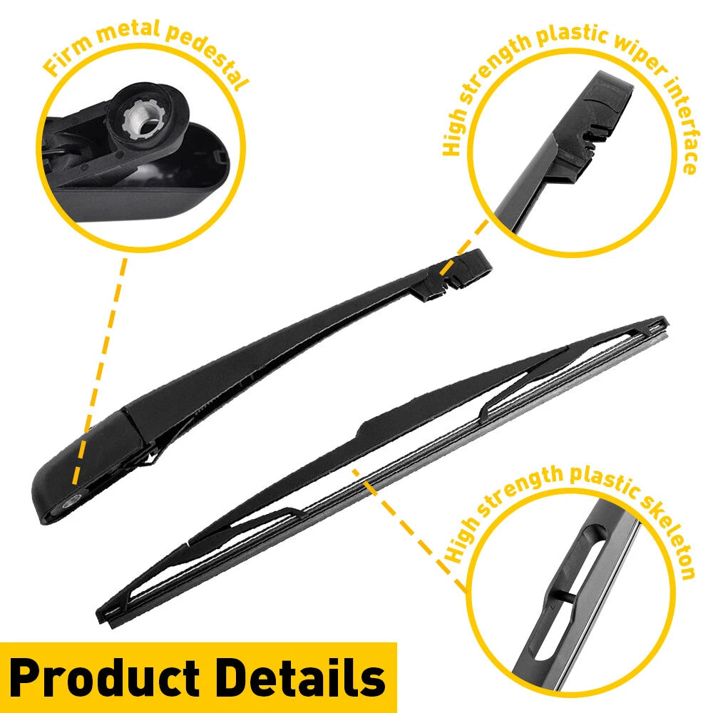 Set of 2 Rear Windshield Wiper Arms for Nissan Versa Hatchback (2007–2012)