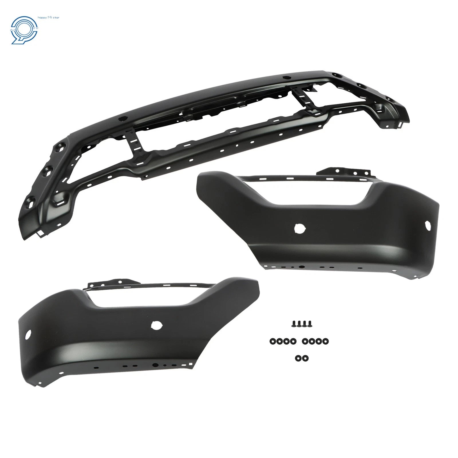Front Bumper Face Bar for Ford F-150 (2021–2023) with 6 Sensor Holes Black