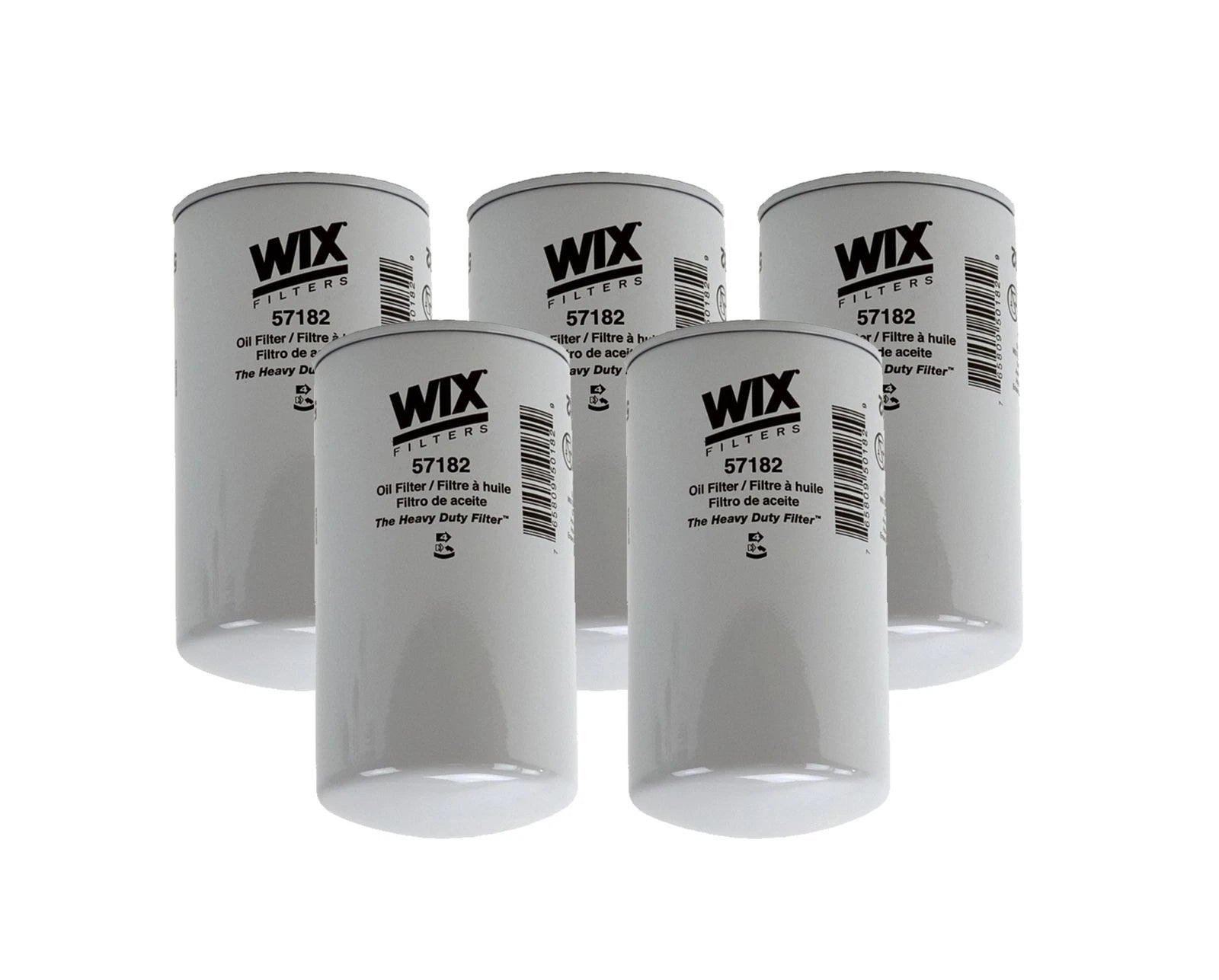 Set of 5 Engine Oil Filters for Ford Freightliner IC Peterbilt (Turbo)