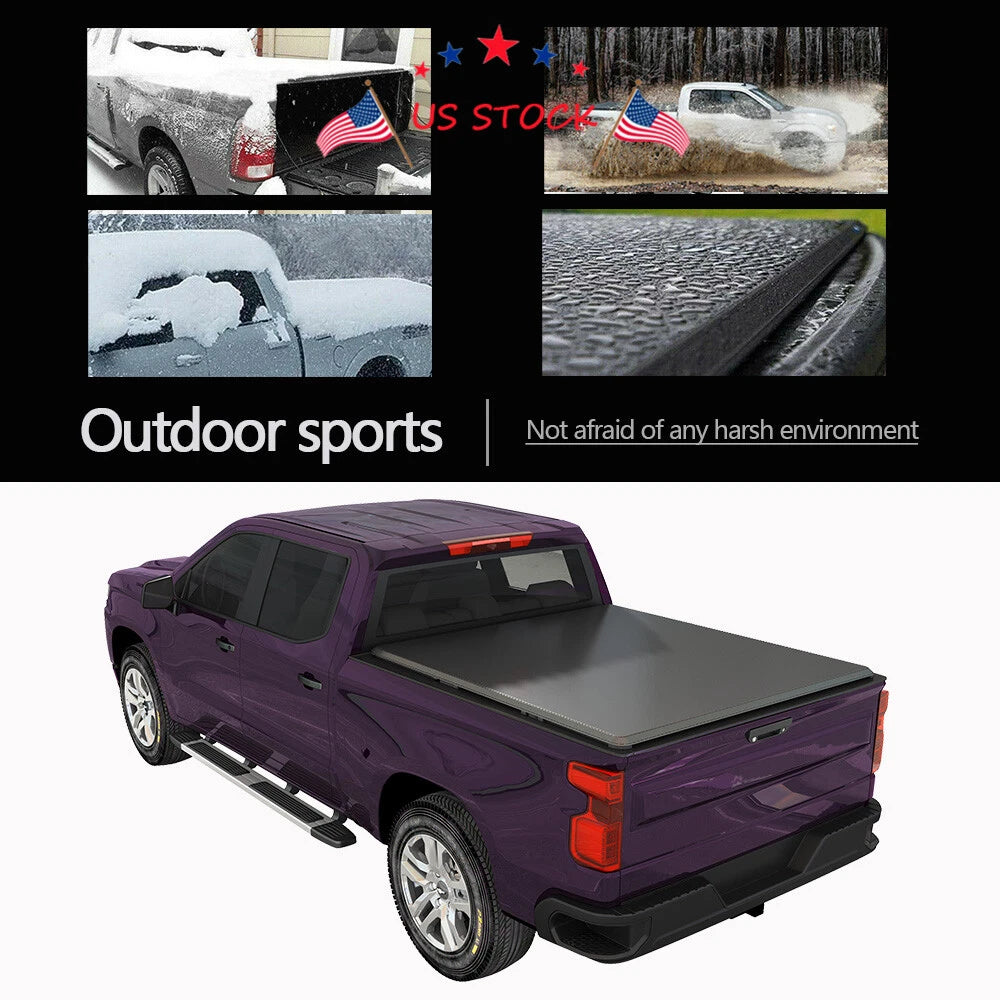 5Ft Soft Tri-Fold Tonneau Cover for GMC Canyon, Chevy Colorado (2015-2019)