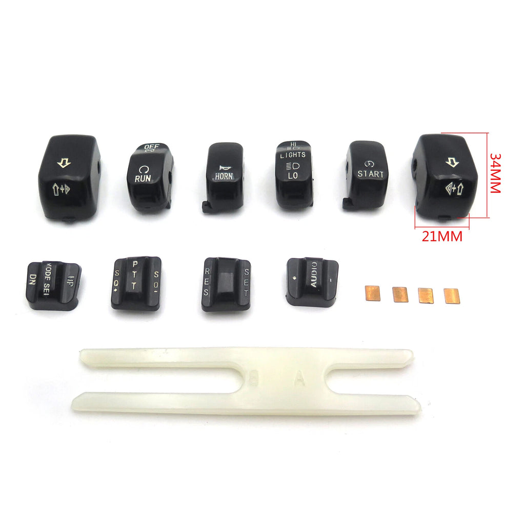 Hand Control Switch Housing Button Cap Cover for Harley Softail Dyna FLHTC
