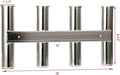Stainless Steel Fishing Rod Rack for Wall/Side Mount (3 4 5 6 Tube)