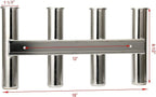 Stainless Steel Fishing Rod Rack for Wall/Side Mount (3 4 5 6 Tube)