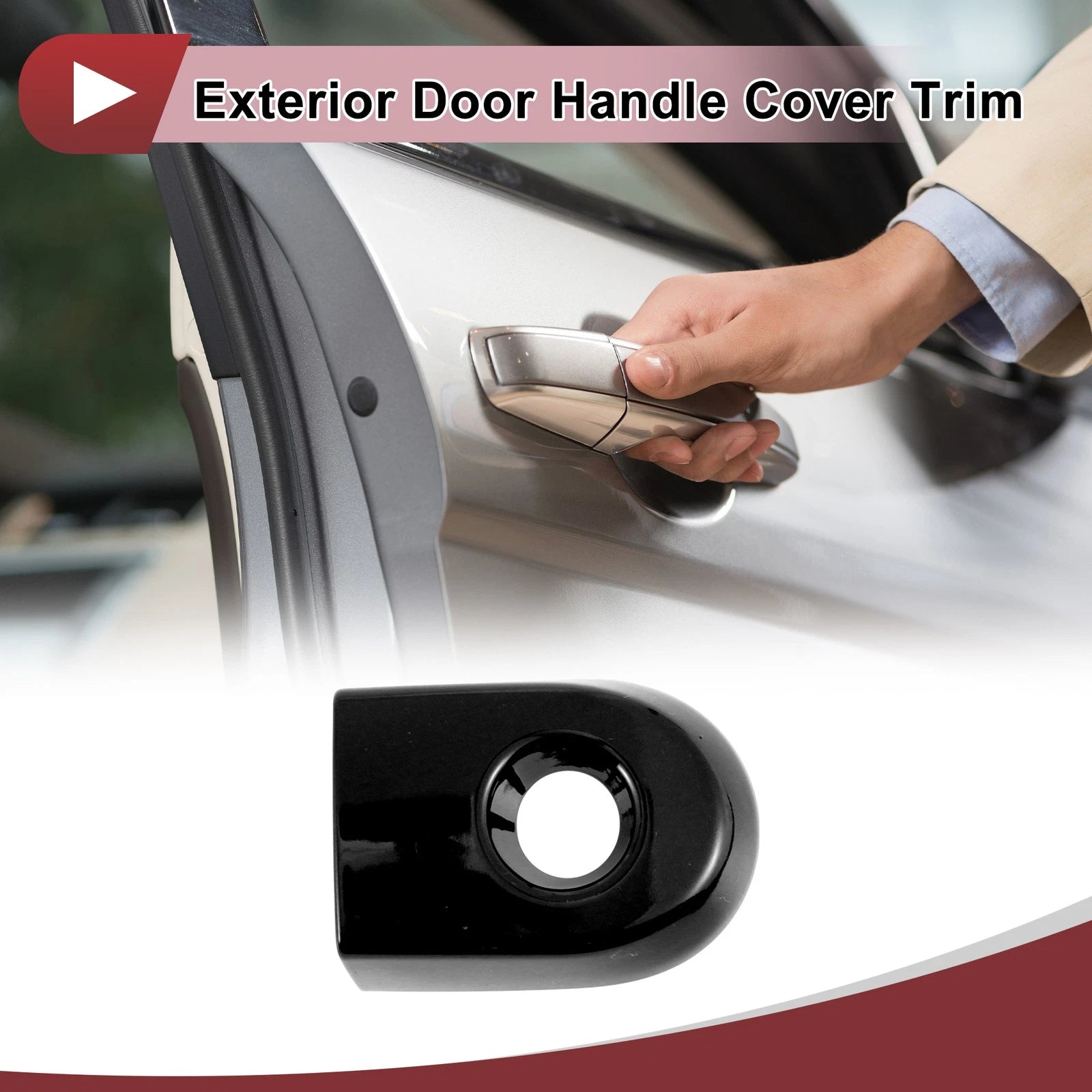 Exterior Door Handle Cover Trim No. 80644EL11A for Nissan Versa (2007–2012) Black