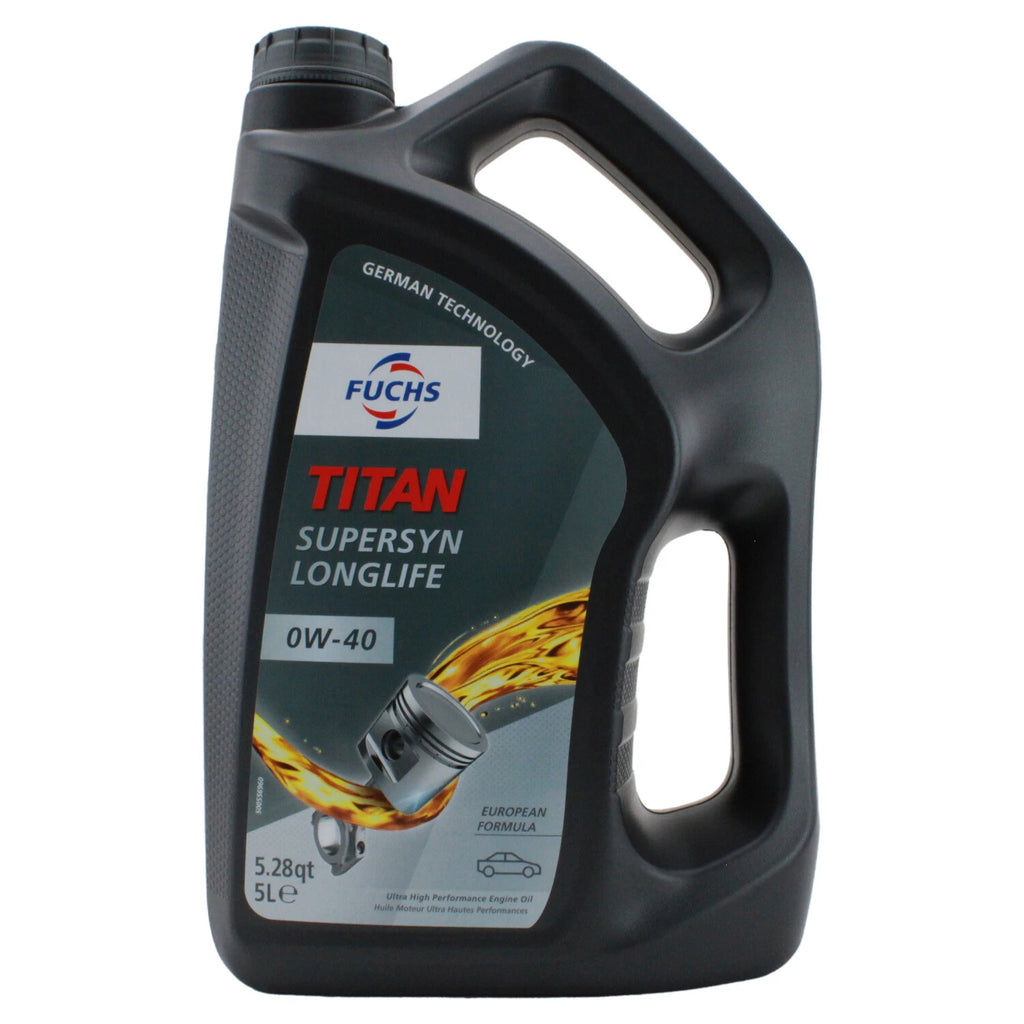 Set of 3 Fuchs TITAN SUPERSYN LONGLIFE SAE 0W-40 Engine Oil for BMW Benz