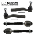 Set of 4 Inner & Outer Steering Tie Rod Ends for Lexus Toyota