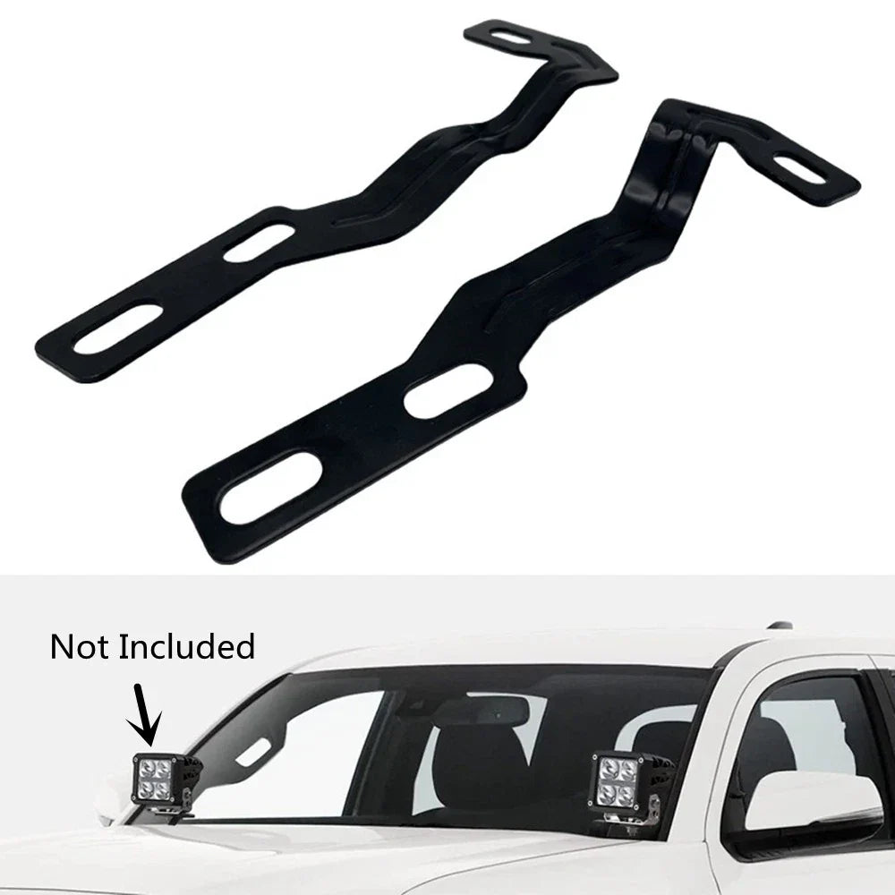 Engine Hood Hinge Ditch LED Light Mounting Bracket for Toyota Tacoma (2016-2021)