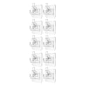 Set of 2 Transparent No Drill Brackets for Curtain Rods 0.39-0.78 Inch