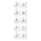 Set of 2 Transparent No Drill Brackets for Curtain Rods 0.39-0.78 Inch