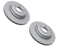 Set of 2 Rear Zimmermann Drilled Brake Disc Rotors for BMW E90 E92 E93 E84