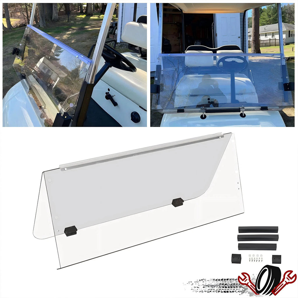 Clear PC Folding Windshield for Yamaha Golf Cart G14 G16 G19 (1995–2002)