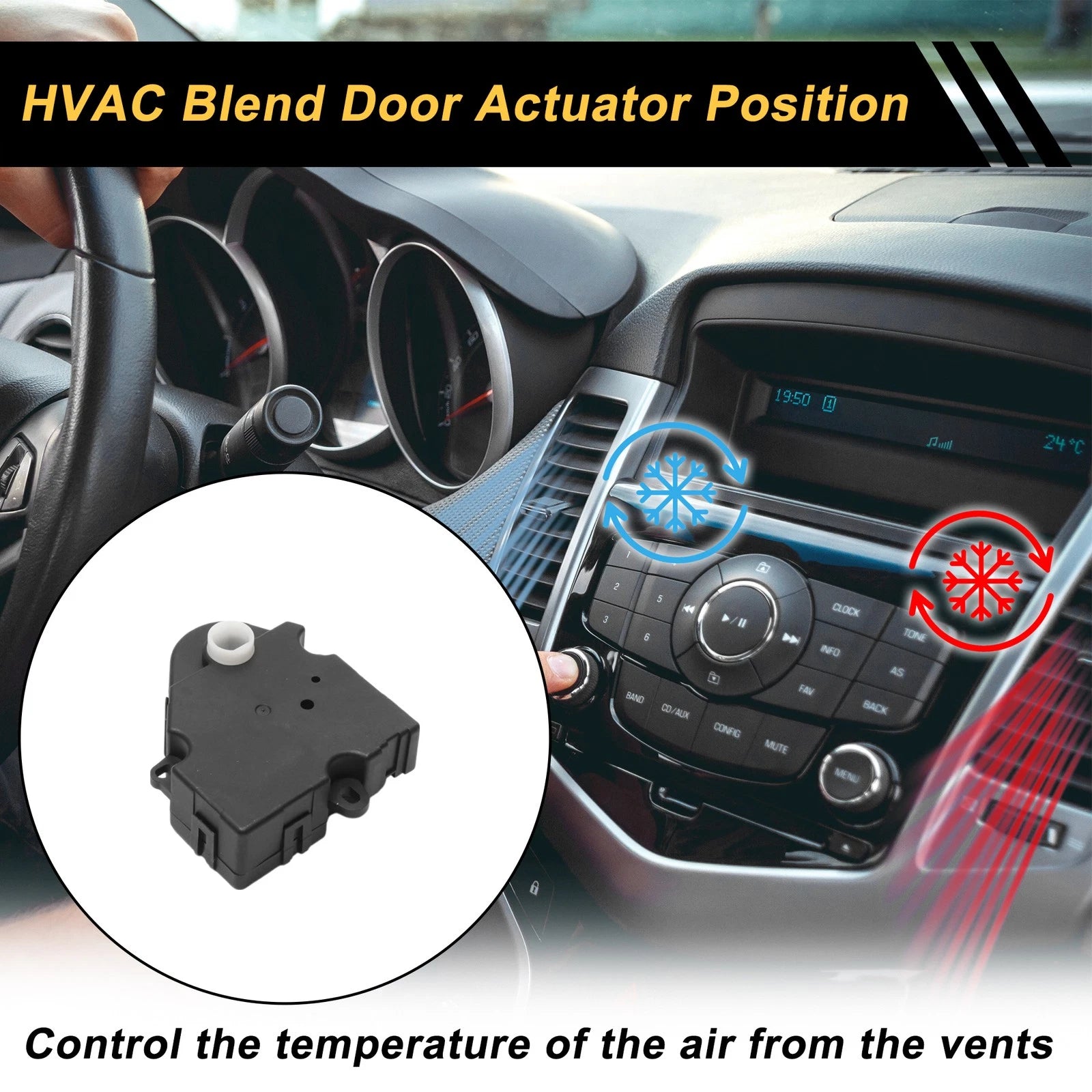 HVAC Heater Blend Door Actuator for Chevrolet Venture (1997–2005) No.10317842
