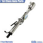 32" Chrome Column Shift Tilt Steering Column with Key & Wheel Adapter for Make Model