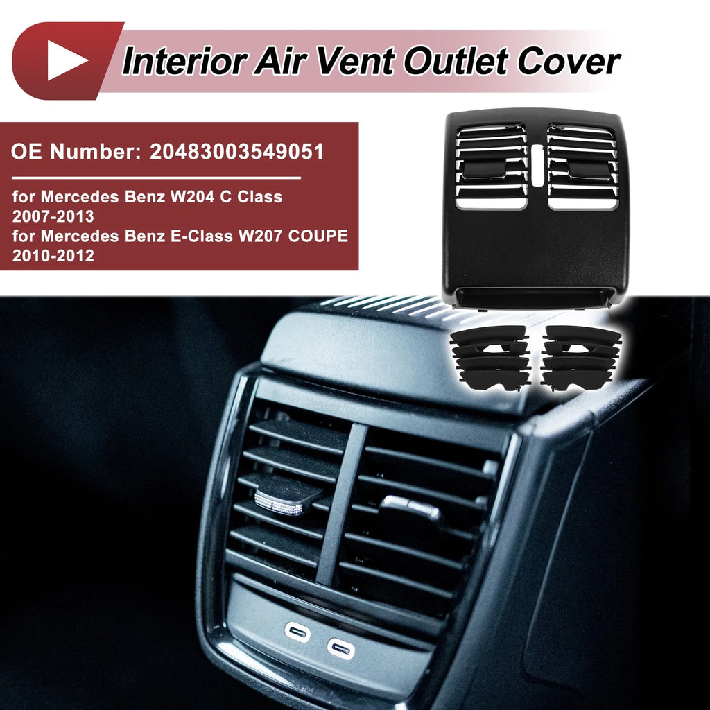 Rear Center Console Air Outlet Vent Grille No. 20483003549051 for Mercedes Benz 