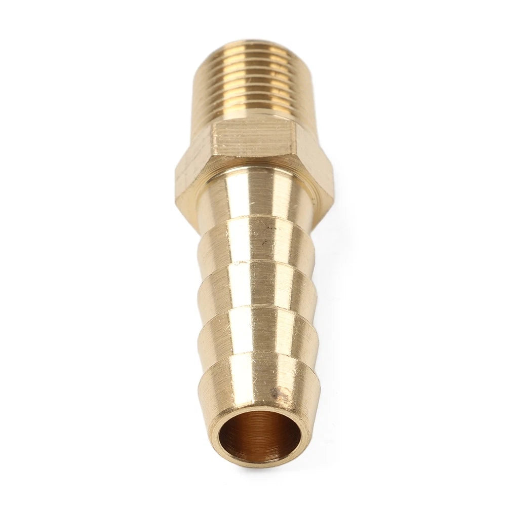 Brass Hose Barb Fitting 5/16" x NPT 1/8 Male Thread Connector for Automotive