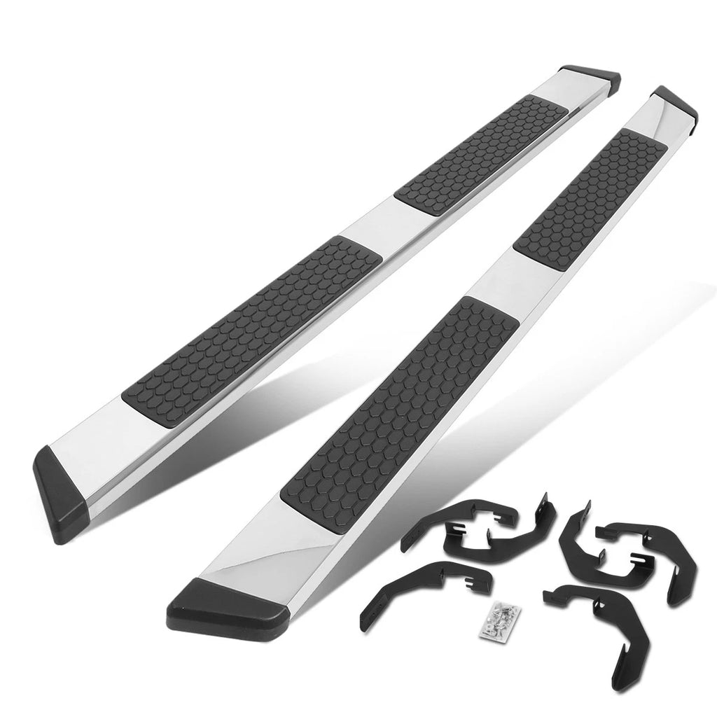 Set of 2 Chrome Step Nerf Bars for Silverado Sierra Quad Cab (2007–2019)