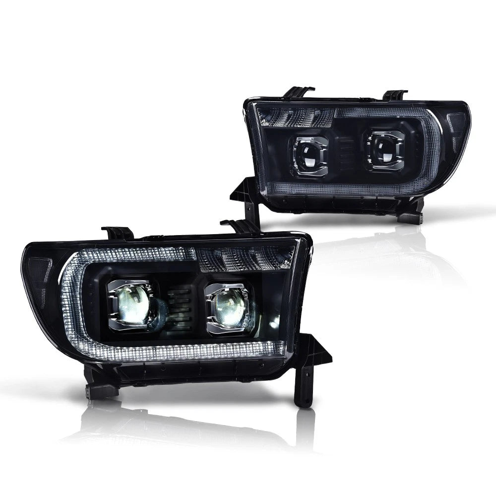 Dual LED Projector Headlights for Toyota Tundra, Sequoia (2007–2017)
