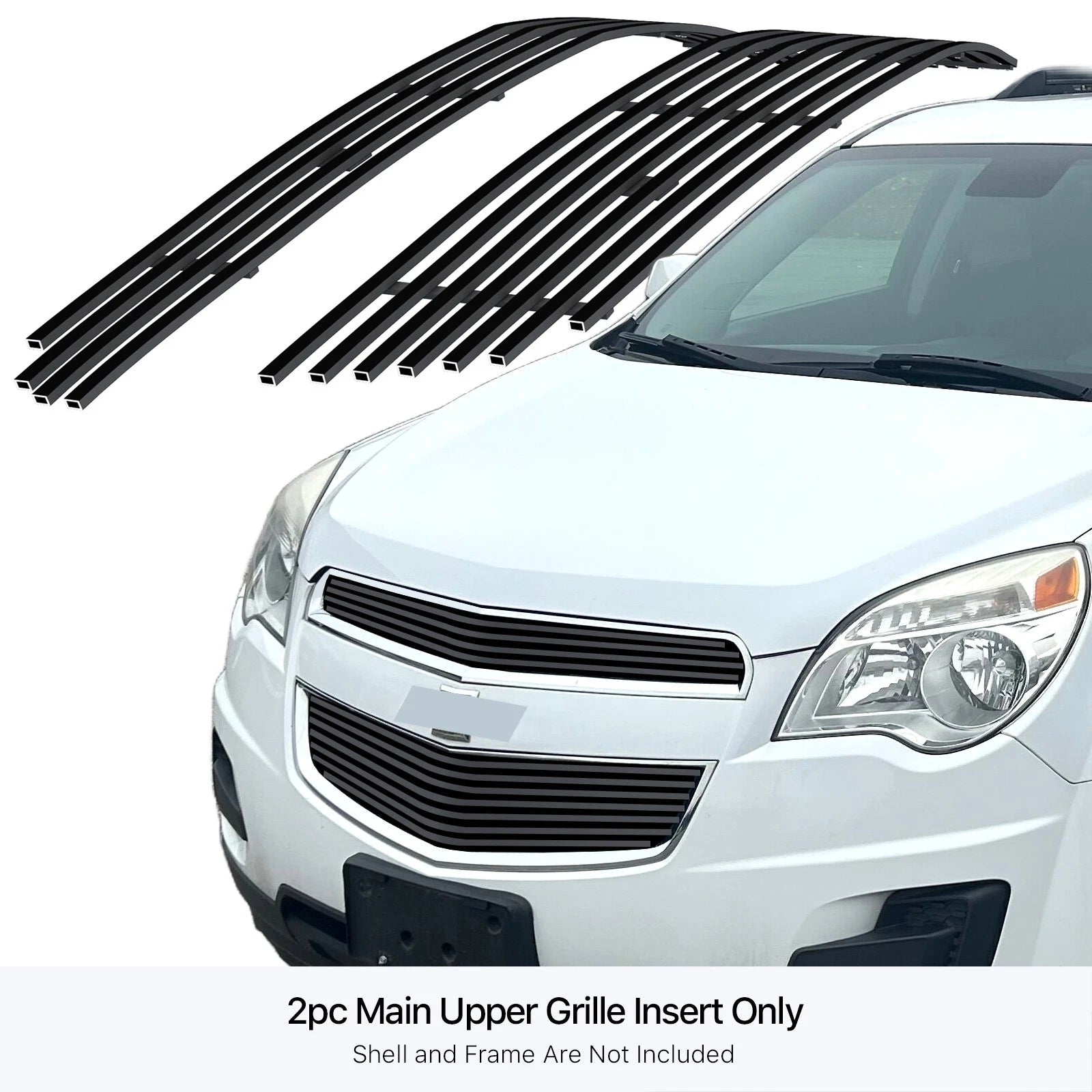 Stainless Black Billet Grille Insert for Chevy Equinox (2010-2015)