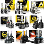 2X 9006 HB4 LED Headlight Bulbs for Canbus Vehicles (20000 Lumen, 6500K)