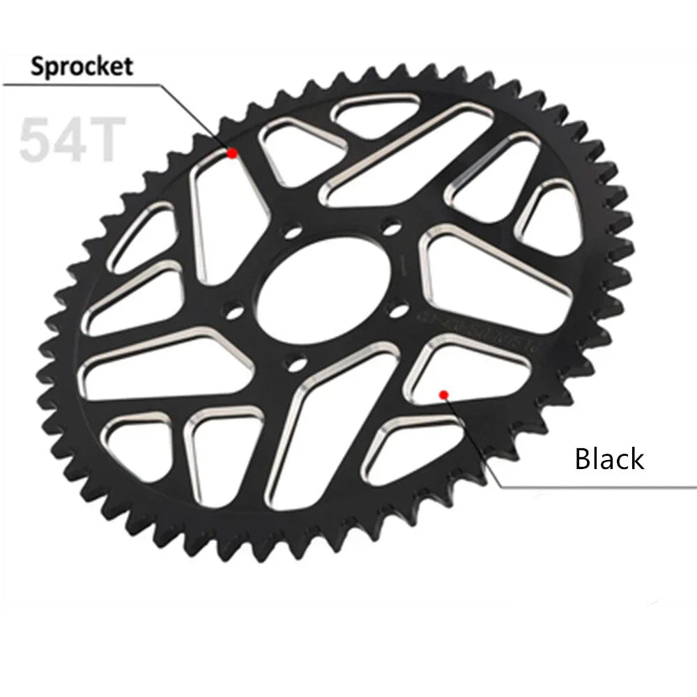 54T Black Aluminum Wheel Sprocket for Sur-Ron Light Bee S/X Dirt Bike