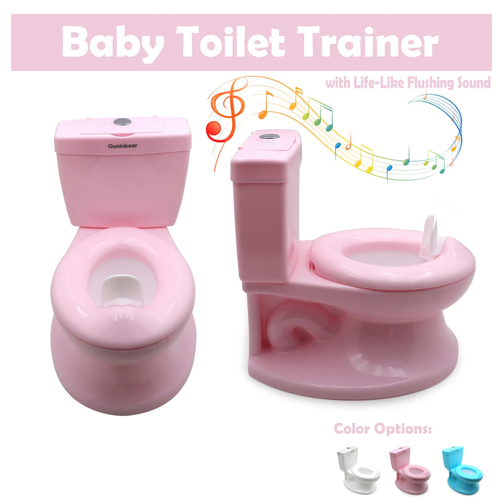 2X Training Toilet Seat Chair for Toddler Boys & Girls with Flushing Sounds