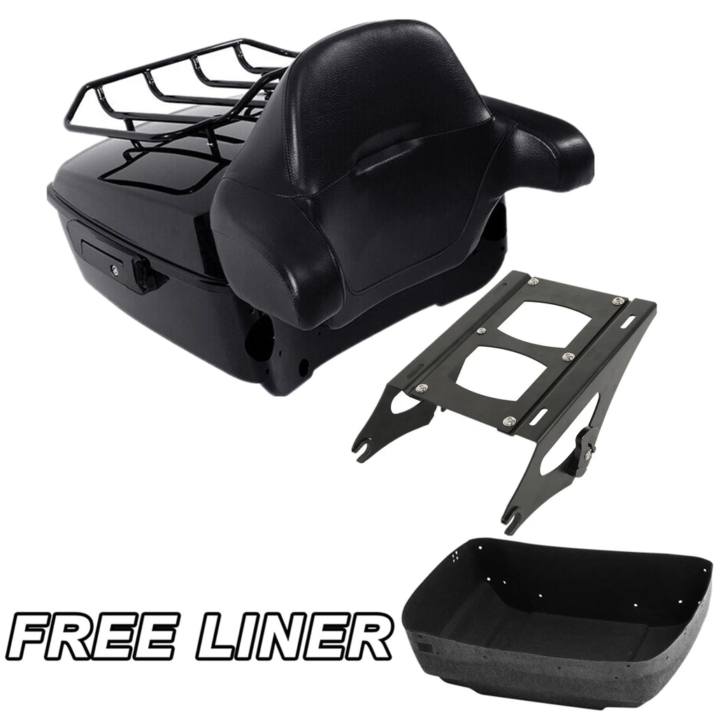 Trunk Mount Rack Pad for Harley Touring Street Road Glide (2014–2025) Black