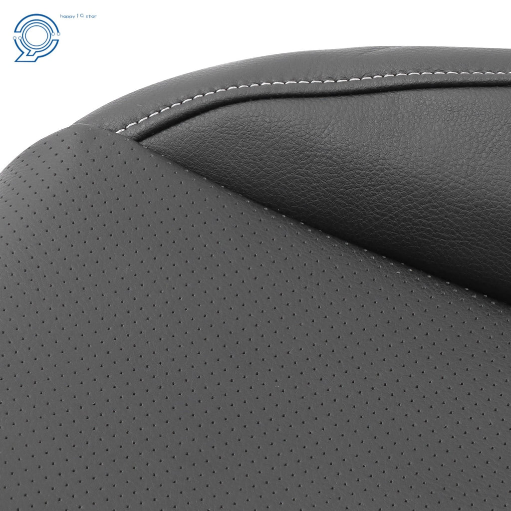 Black Leather Perforated Passenger Bottom Seat Cover for Chevy Camaro (2010–2015)