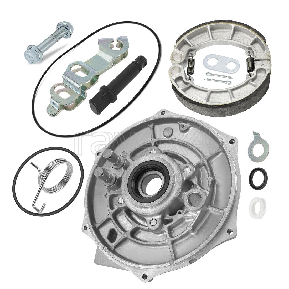 Rear Brake Plate Shoes Arm Rocker Cam Kit for Honda Rancher 420 TRX420FA (2014–2024)